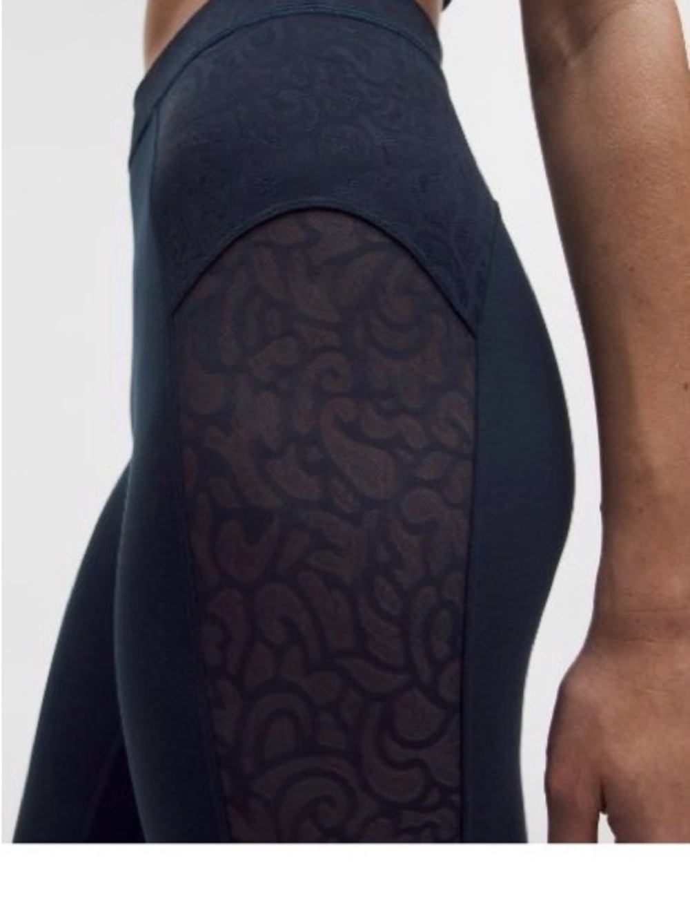 Paisley Sheer Lace
Jacquard Panelled High-...
